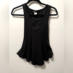 Black Peplum Top